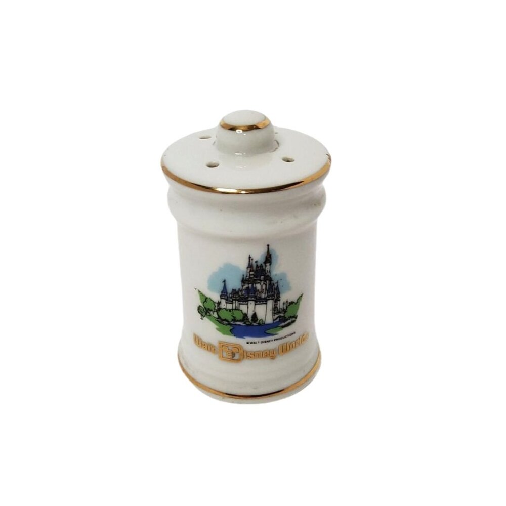 Vtg Replacement Collectible Walt Disney World Souvenier Gold Trimed Porcelain Sa